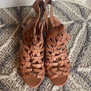 Vince Camuto Brown Woven Sandals